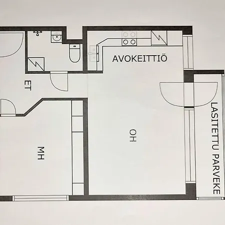 Apartamento Kodikas Ja Viihtyisae Kaksio Keskustassa